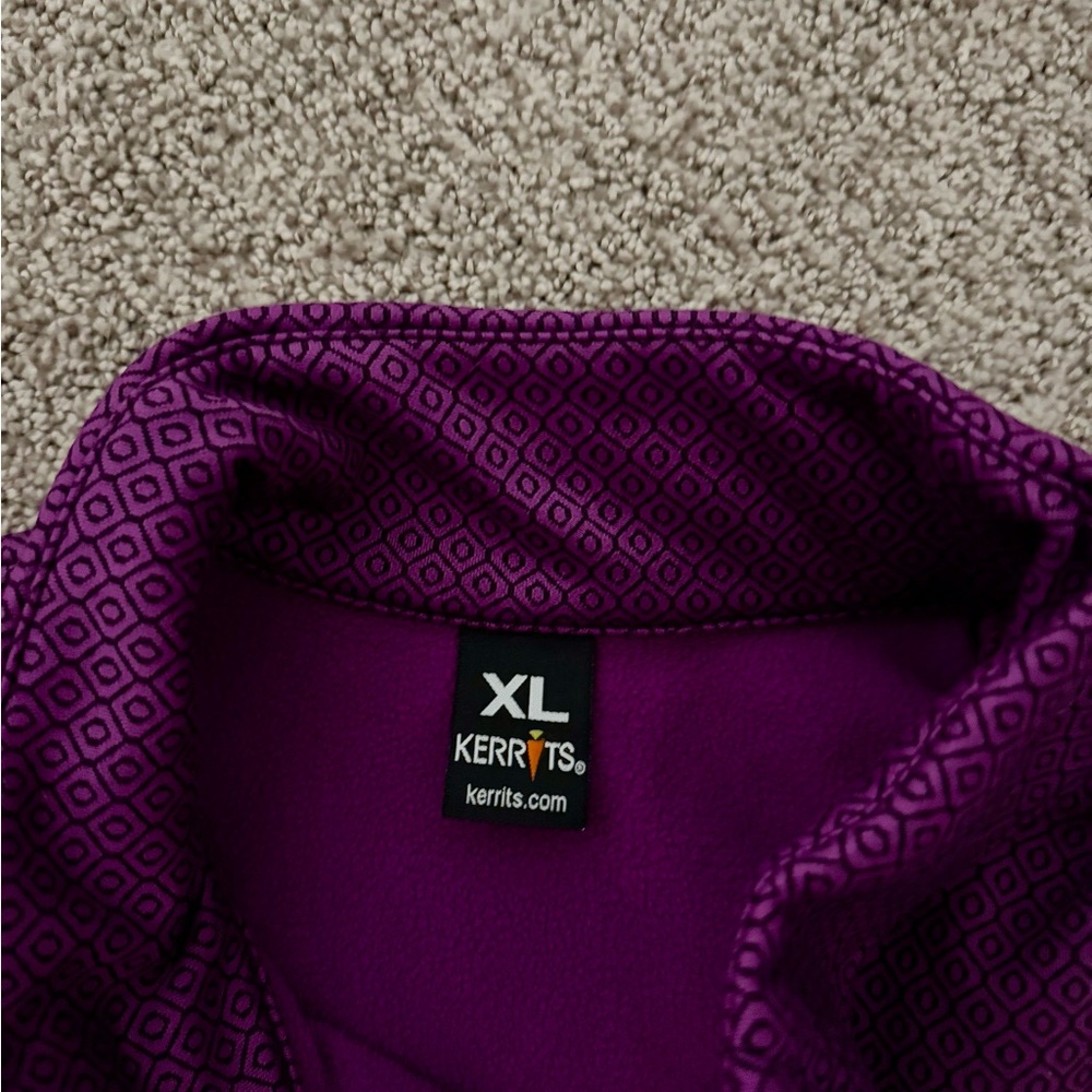 Kerrits Purple Geometric Quarter-Zip Top - Picture 2 of 4